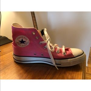 Women’s Hightop Pink Chuck Ts